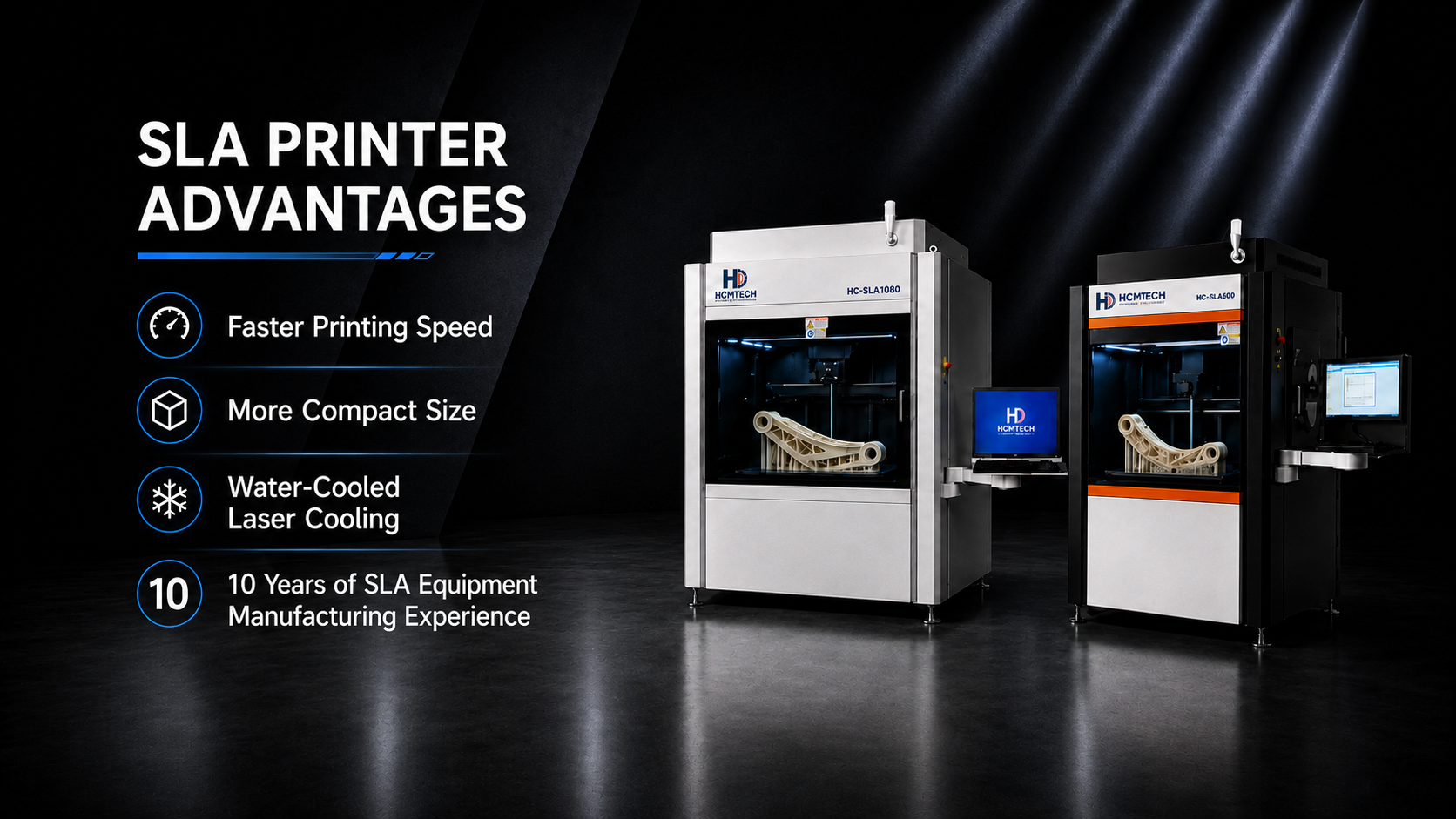 HC-SLA1080 and HC-SLA600 industrial SLA 3D printers