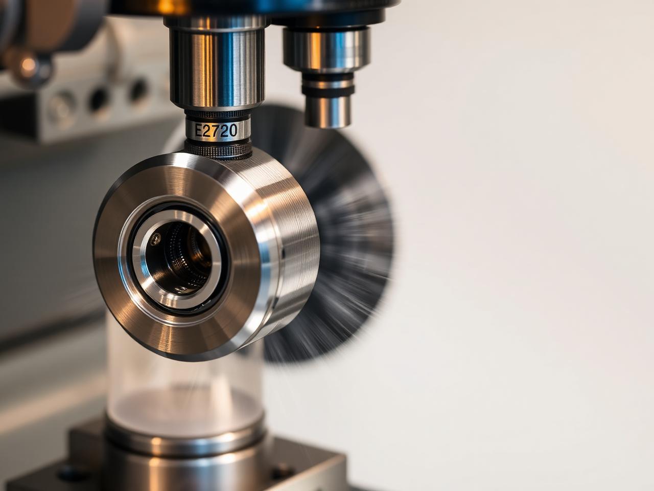 Close-up of WM-100 high-speed spindle